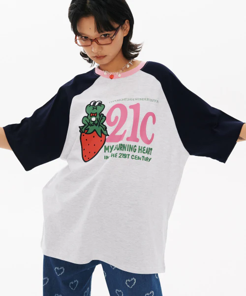 21C FROG OVERFIT RAGLAN T-SHIRT - Image 2