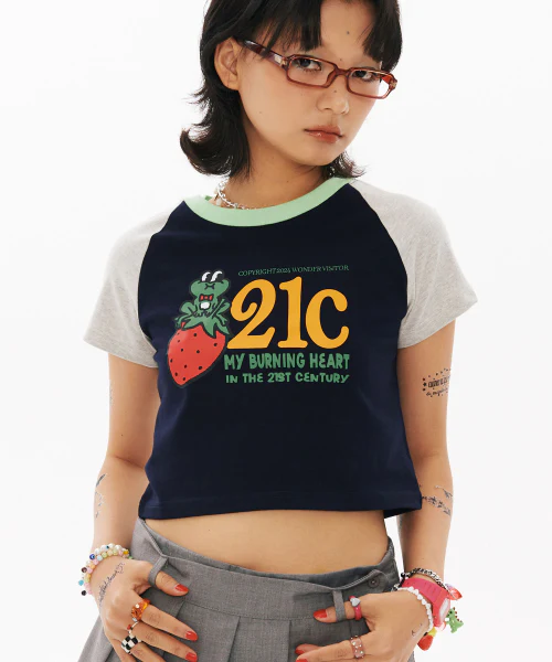 21C FROG RAGLAN CROP T-SHIRT - Image 2
