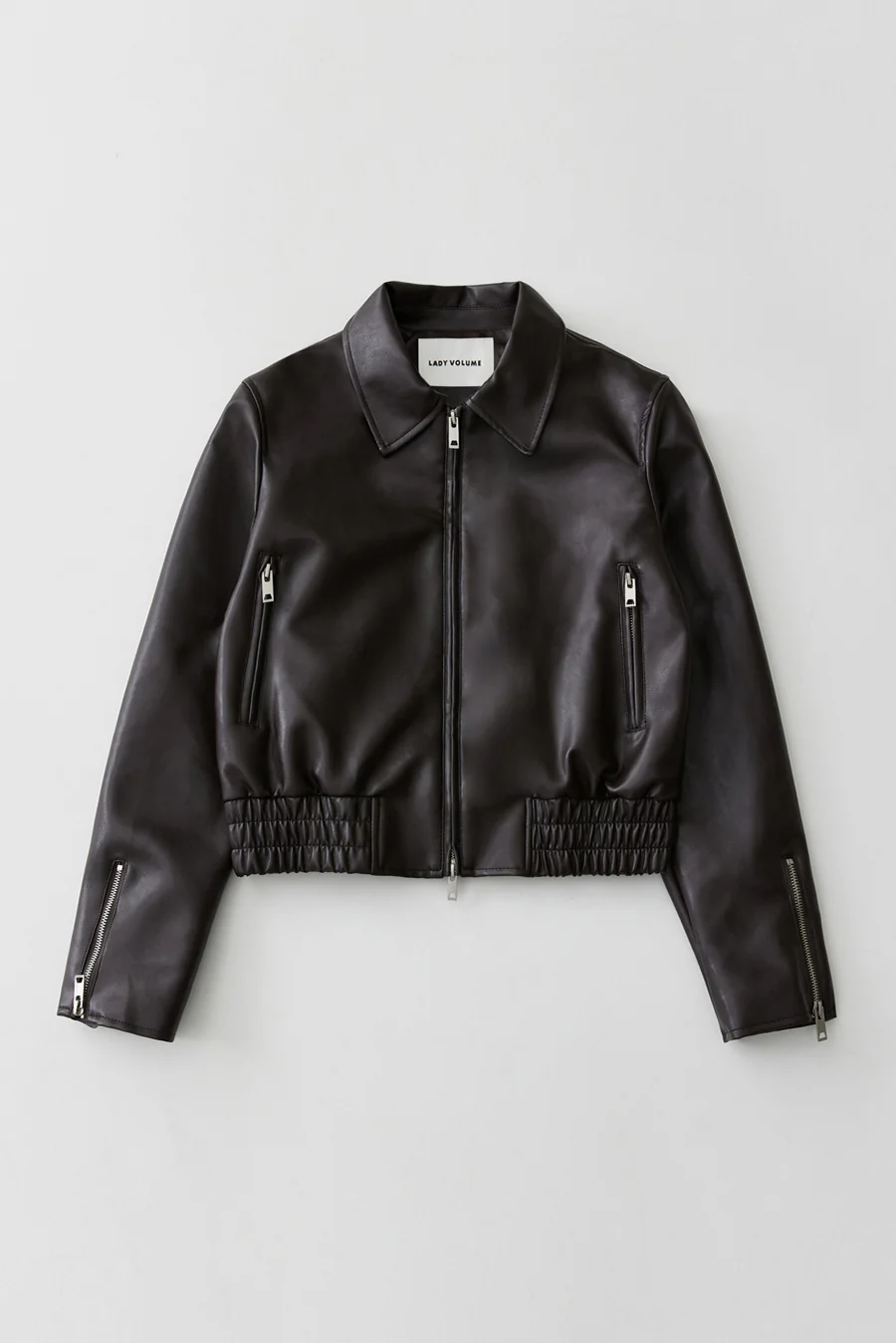 #9020 VEGAN LEATHER SINGLE BANDING JACKET - Image 4