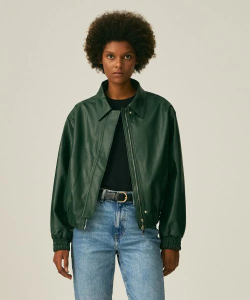 9127# VINTAGE LEATHER JACKET - Image 2