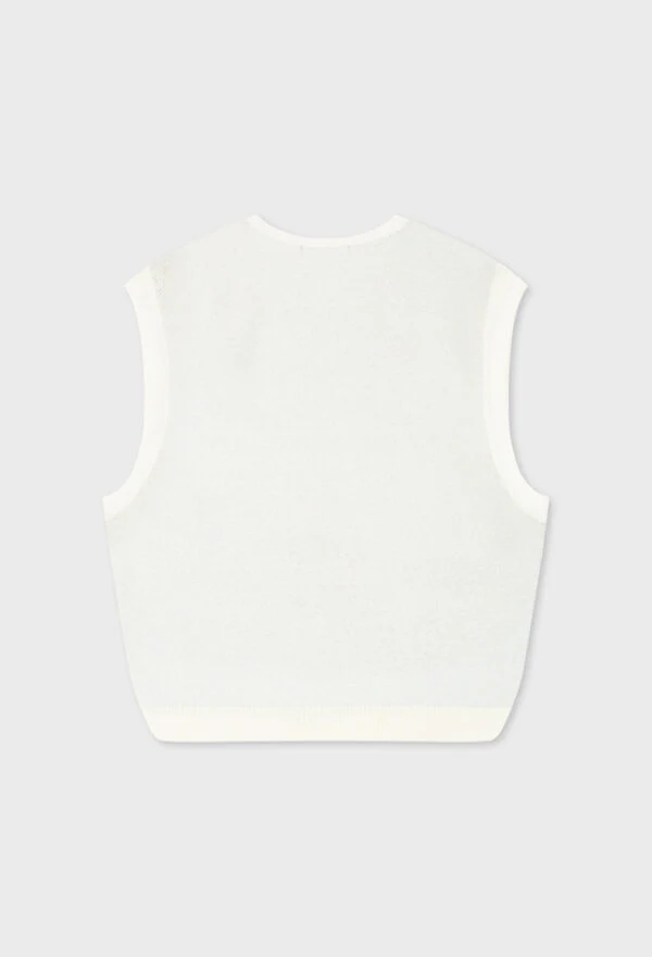 ALAND A LOGO JACQUARD KNIT VEST - Image 2