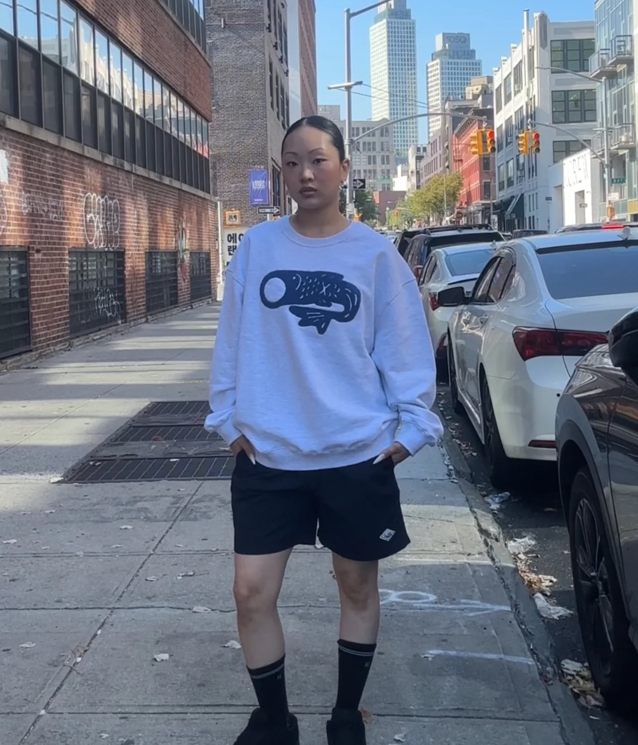 ALAND FISH BOUCLE LOGO SWEATSHIRT