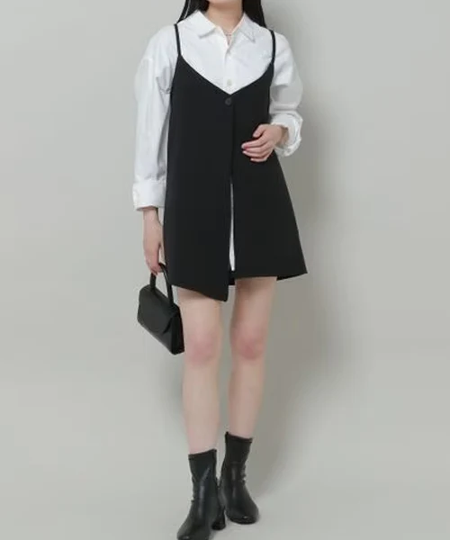 ALL-ROUND LAYERED BUSTIER LONG VEST - Image 2