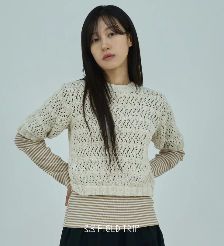BACK CUT OUT PUNCHING KNIT
