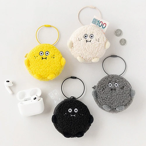 BRUNCH BROTHER AIRPODS POUCH 16000_BOUCLE POPO GRAY - Image 2