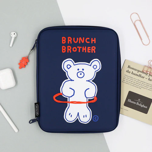 BRUNCH BROTHER_HOLA BEAR_IPAD 11INCH EVA POUCH_NAVY