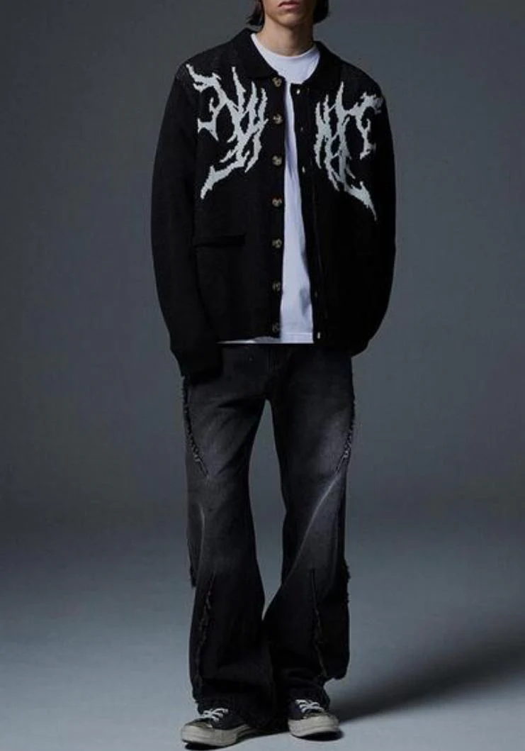 Butterfly Logo Knit Cardigan