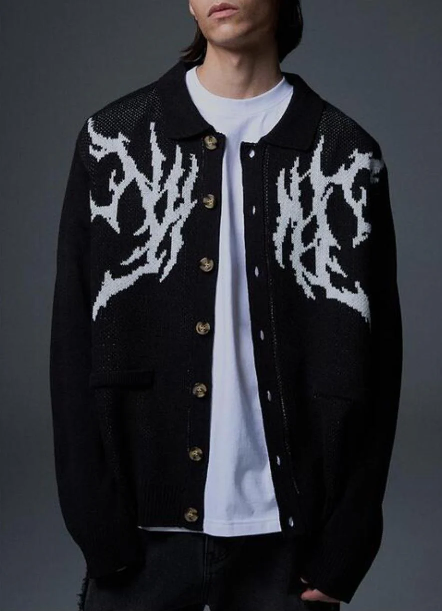 Butterfly Logo Knit Cardigan - Image 2