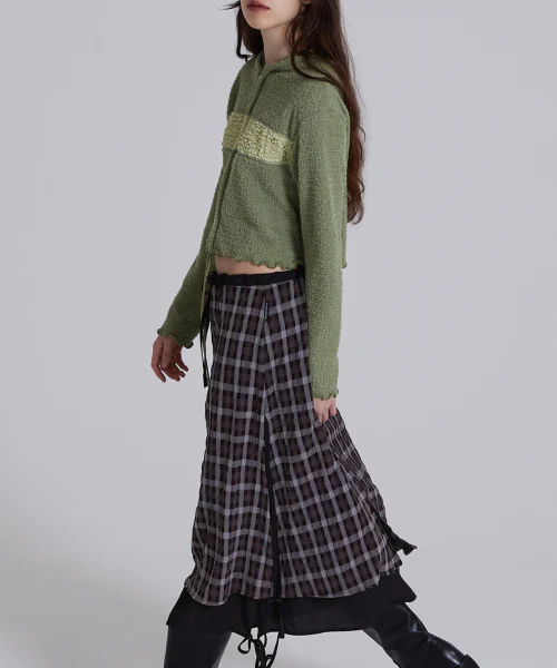 CHECK DOUBLE SKIRT - Image 3