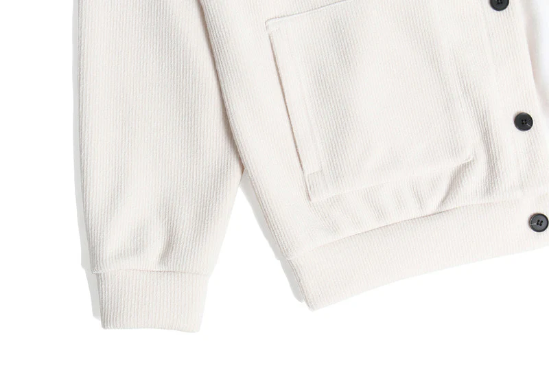 COLLAR KNIT FLEECE CARDIGAN - Image 4