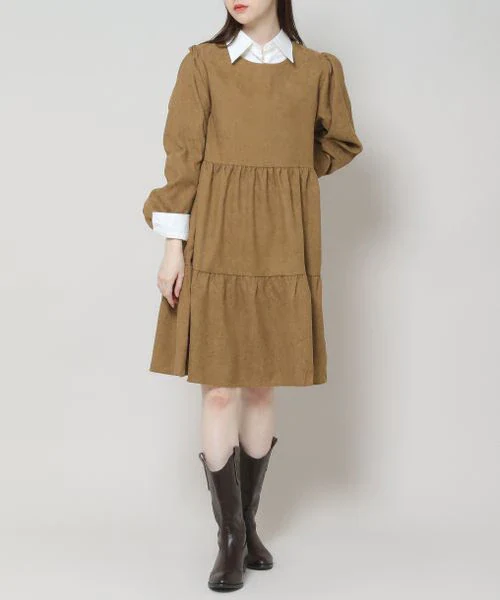 CORDUROY MIDI DRESS