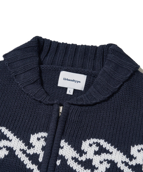 COWICHAN DRAWING LOVE KNIT CARDIGAN - Image 8