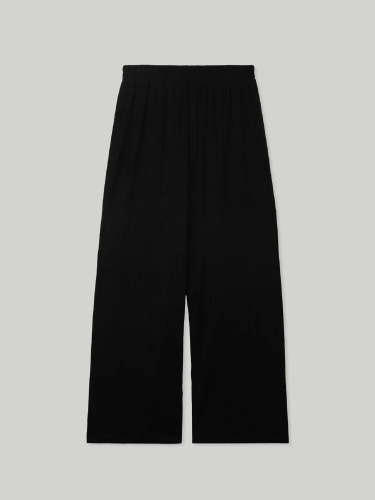 DAILY RIBBED WIDE LEG PANTS - Image 6