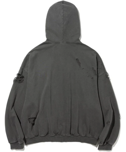 DESTROYED N4ND WILD LOGO PIGMENT HOOD ZIP UP - Image 5