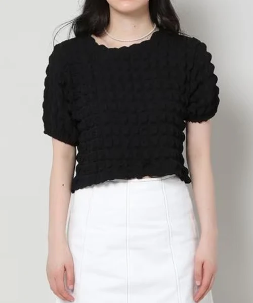 EMBOSSING CROP TEE - Image 2