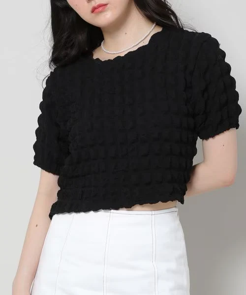 EMBOSSING CROP TEE - Image 3