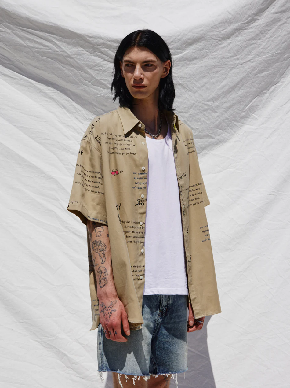 GRAFFITI BOXY HALF SHIRTS