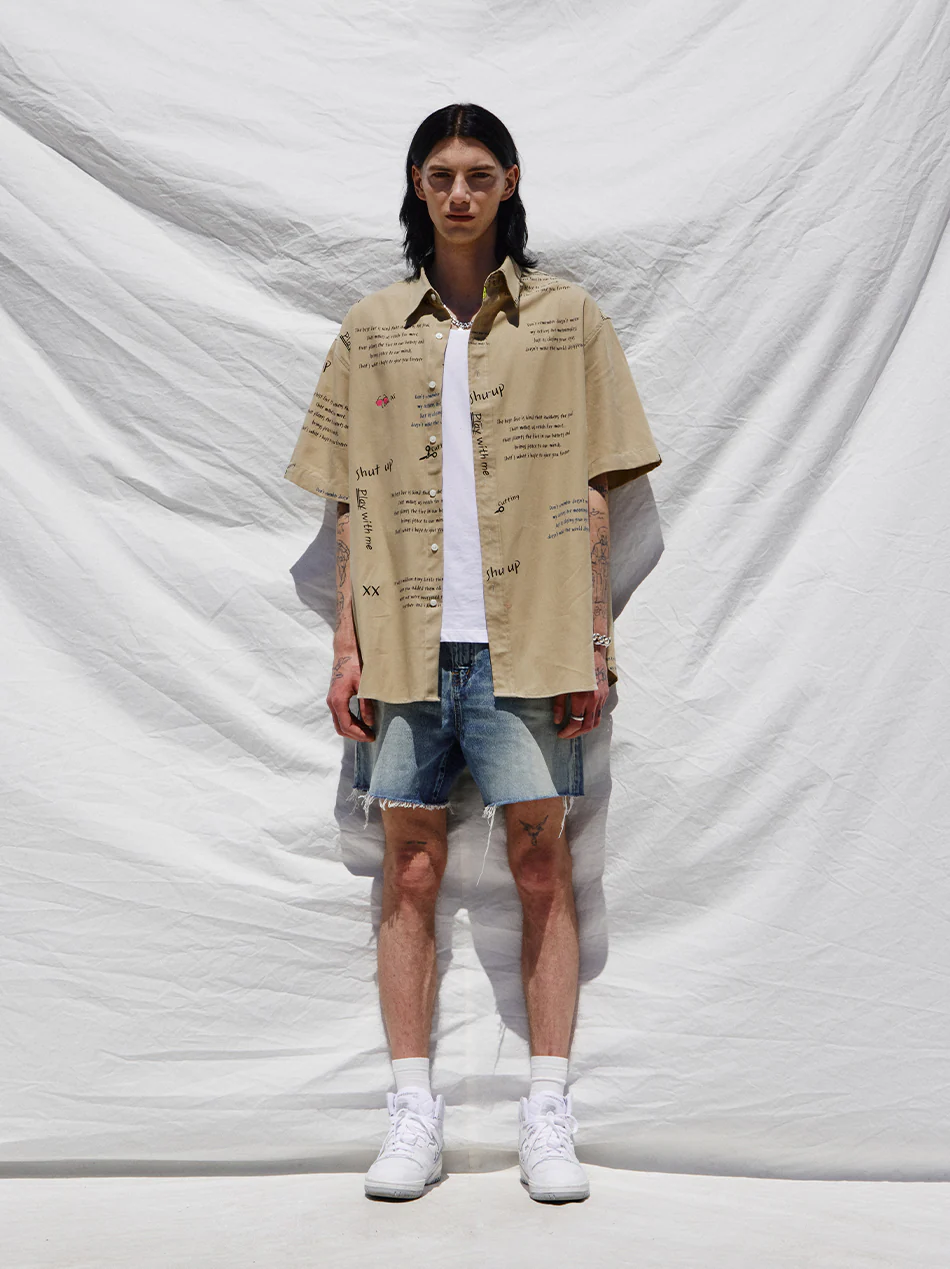 GRAFFITI BOXY HALF SHIRTS - Image 2