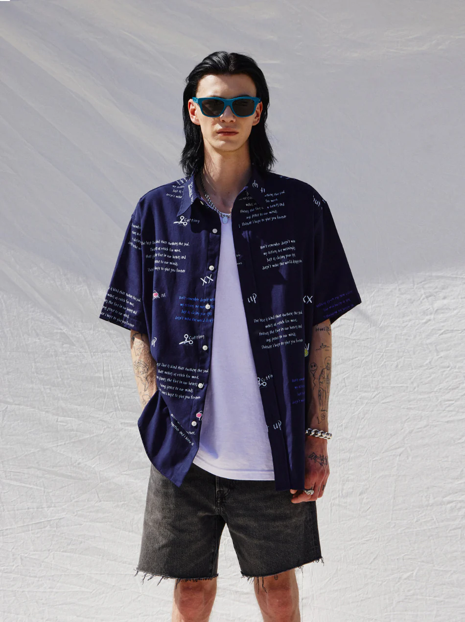 GRAFFITI BOXY HALF SHIRTS - Image 4