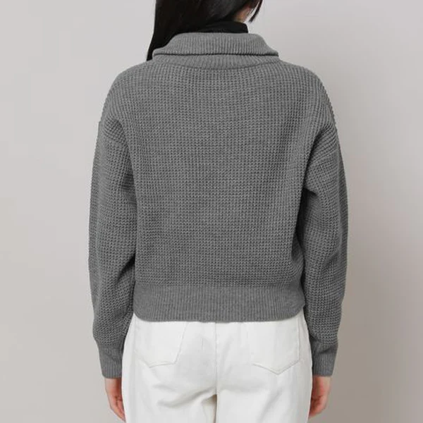 HALF ZIP-UP KNIT TOP - Image 6