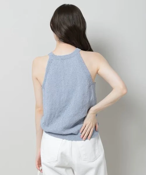 HALTER NECK SLEEVELESS KNIT TOP - Image 3
