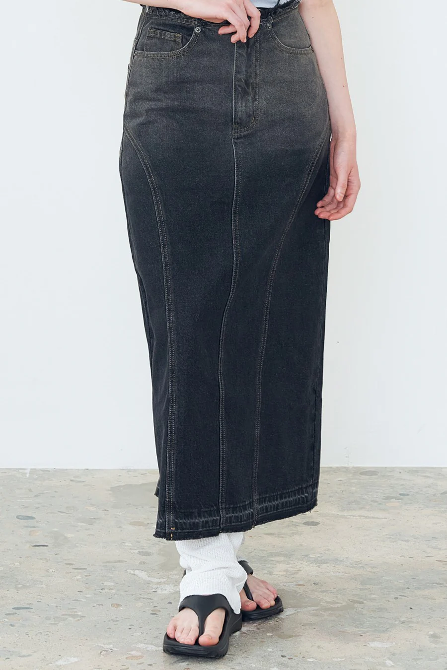 HEATH DENIM LONG SKIRT