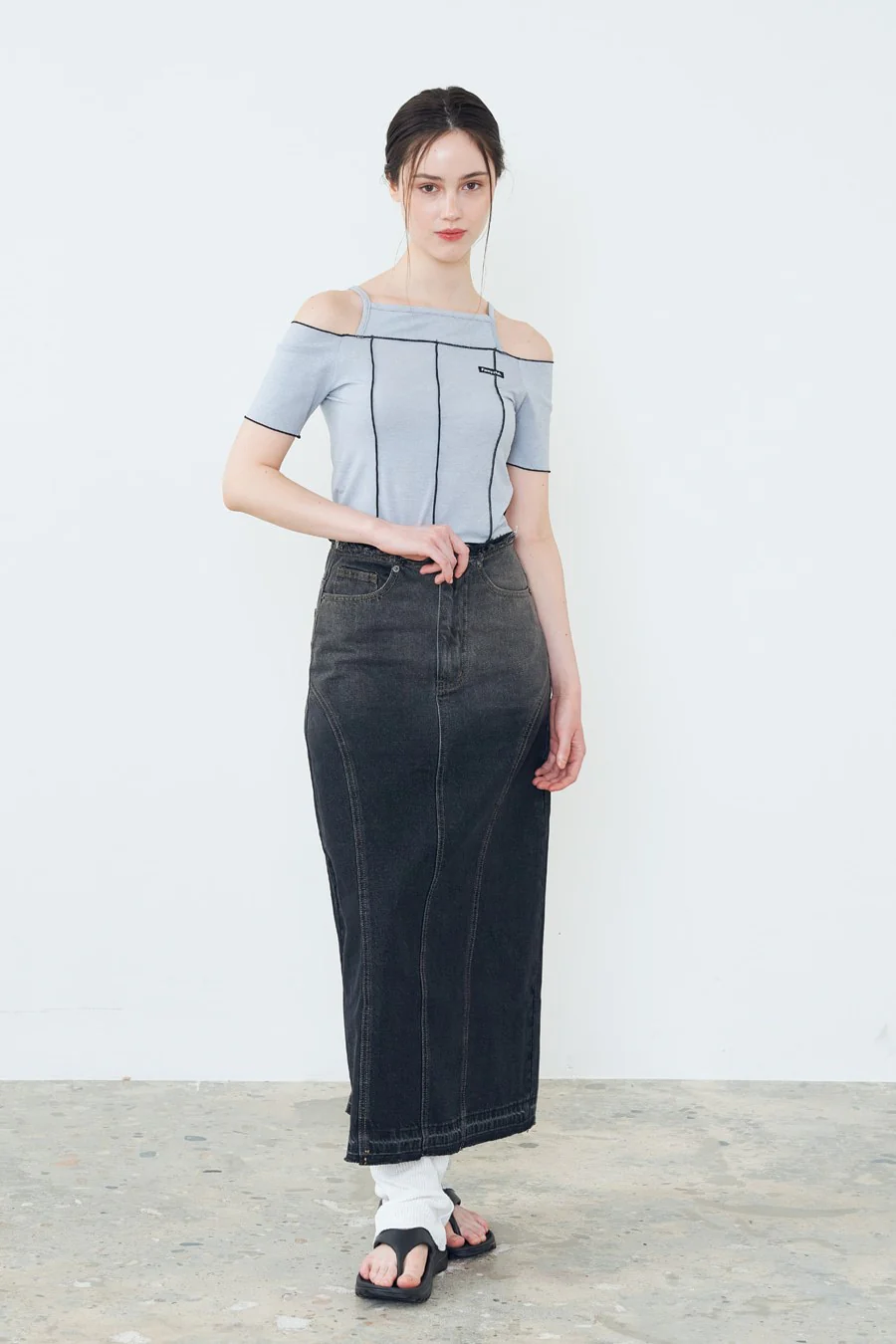 HEATH DENIM LONG SKIRT - Image 2