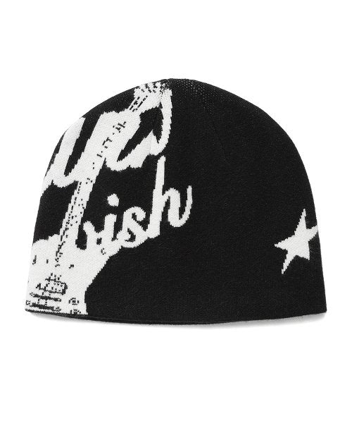 JACQUARD GUITAR BEANIE BLACK(CV2DSUAB23A)