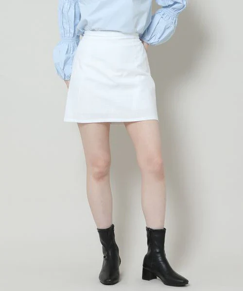 LINEN MINI SKIRT - Image 3