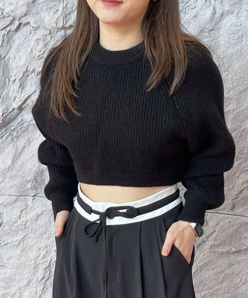LOOSE FIT CROP KNIT - Image 2