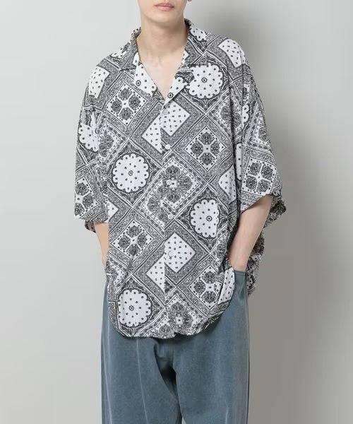 MEN'S PAISLEY SHORT-SLEEVED SHIRT