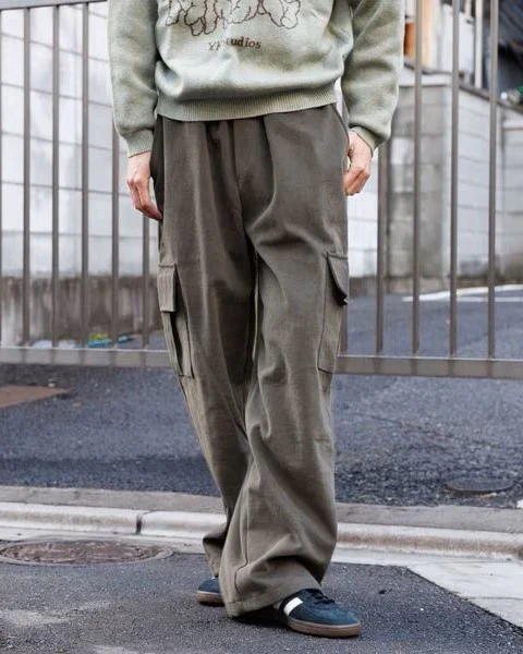 MEN'S PEACH COTTON BANDING CARGO PANTS - Image 3