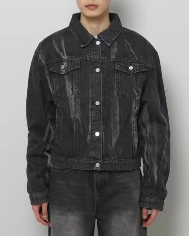 MEN'S POINT PATTERN DENIM JACKET - Image 2