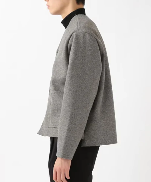 MEN'S WOOL RAW EDGE CARDIGAN - Image 3