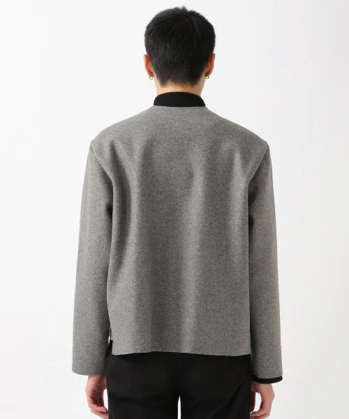 MEN'S WOOL RAW EDGE CARDIGAN - Image 4