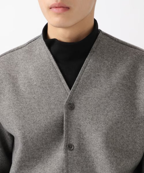 MEN'S WOOL RAW EDGE CARDIGAN - Image 5