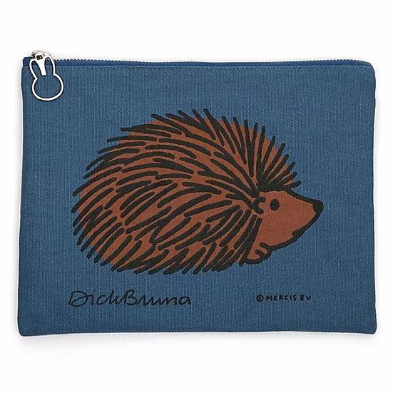 MIFFY COTTON POUCH HEDGEHOG BLUE