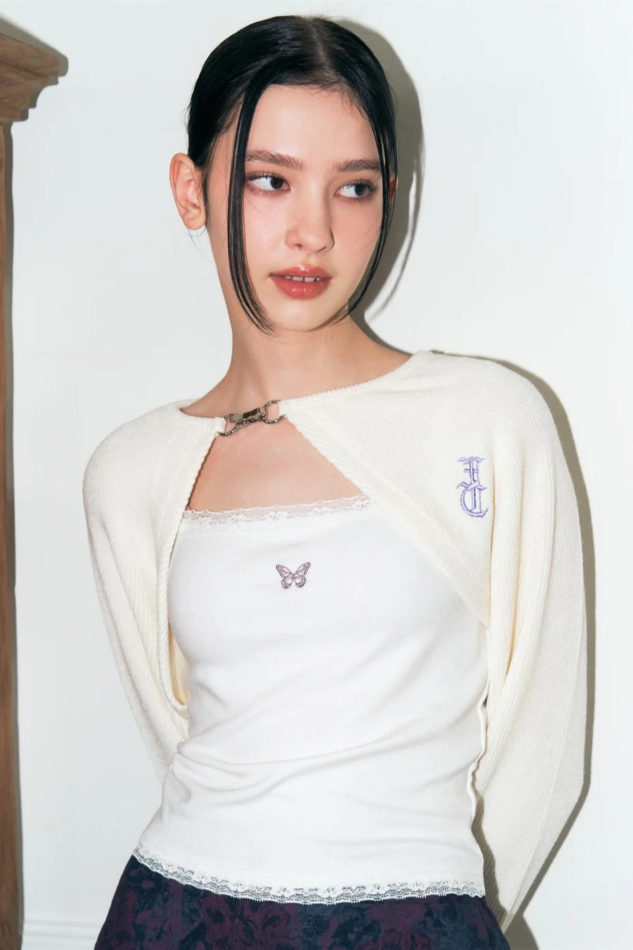 N.A.V BUCKLE BOLERO CARDIGAN