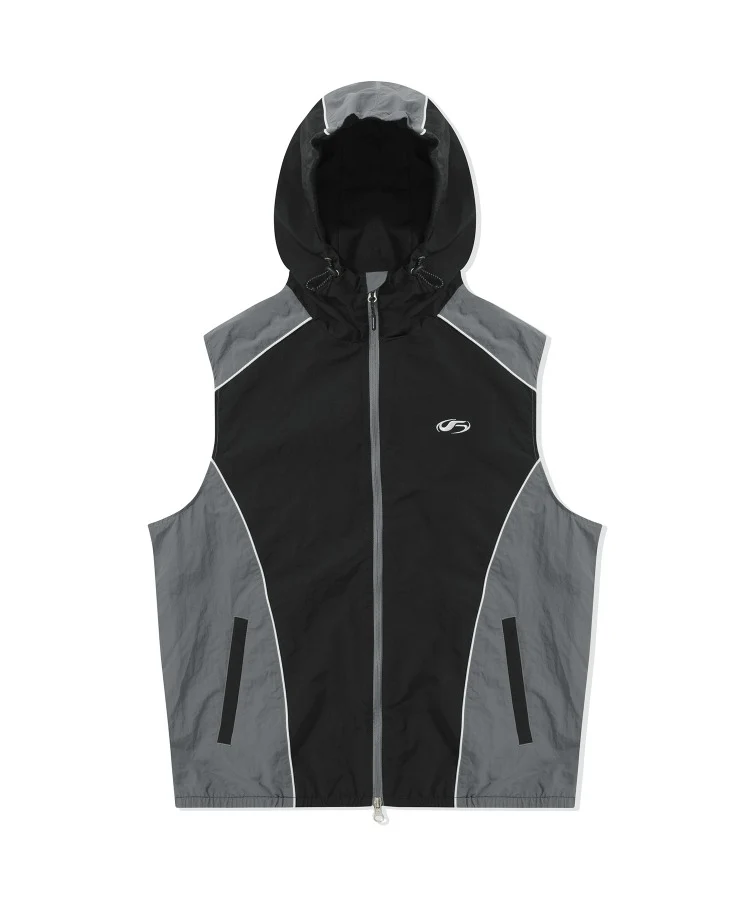 NYLON SYMBOL LOGO HOODIE VEST - Image 4