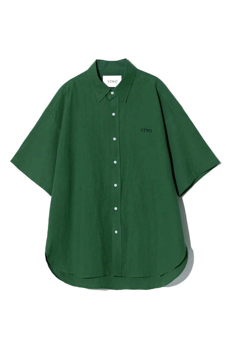 OVERSIZE LOGO LINEN HALF SHIRT - Image 2