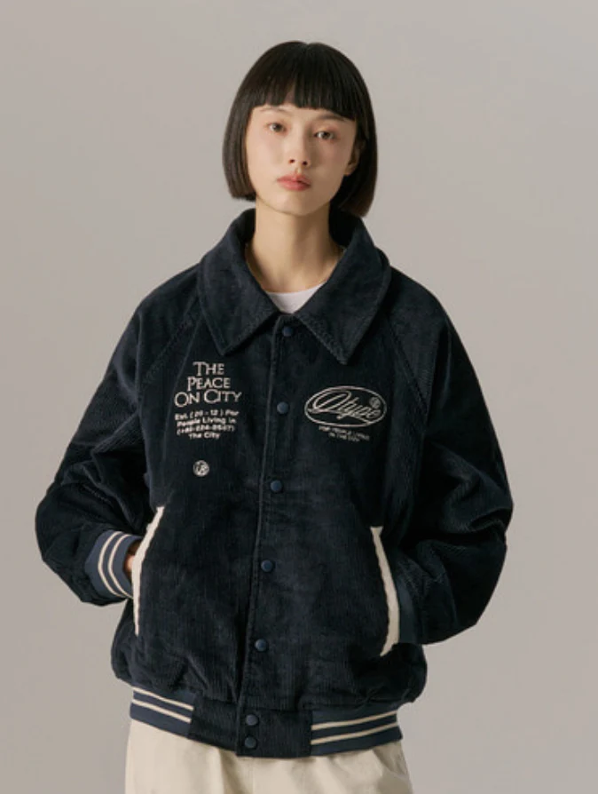 PADDED CORDUROY RAGLAN JACKET - Image 3