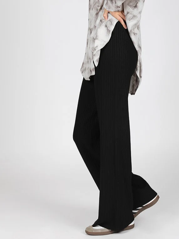 RIBBED WIDE KNIT PANTS - Image 2