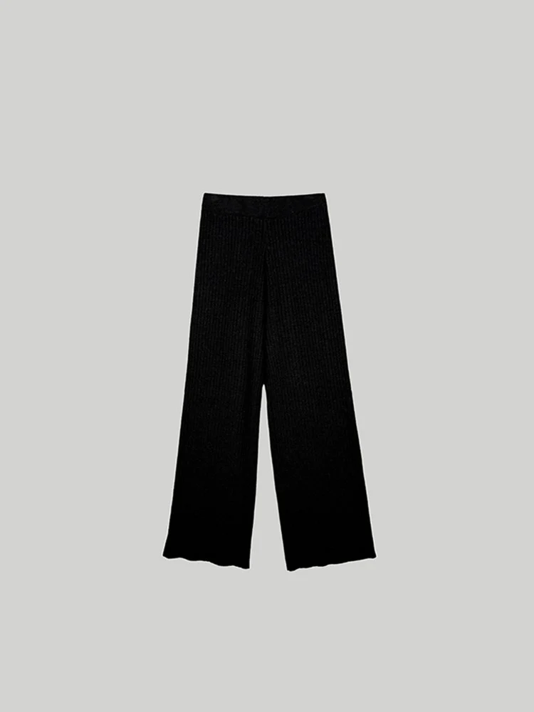RIBBED WIDE KNIT PANTS - Image 4