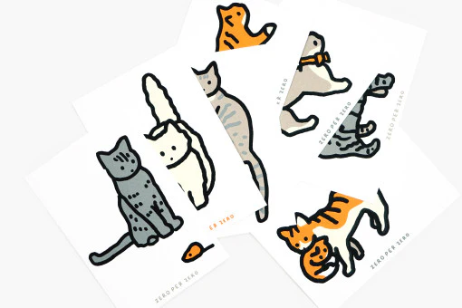 SILK SCREEN POSTCARDS (7EA) CAT - Image 2