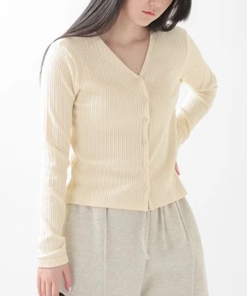 SLIM FIT V-NECK CARDIGAN - Image 3