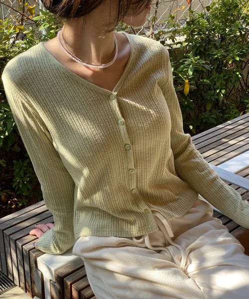 SLIM FIT V-NECK CARDIGAN - Image 4