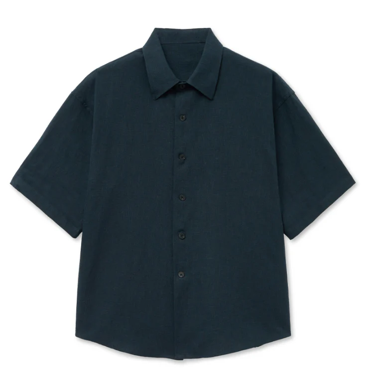 SOLID LINEN OVERFIT SHIRT JACKET - Image 2