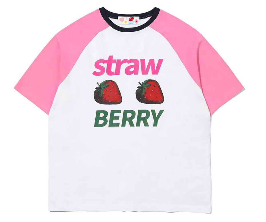 STRAWBERRY OVERFIT RAGLAN T-SHIRT - Image 3