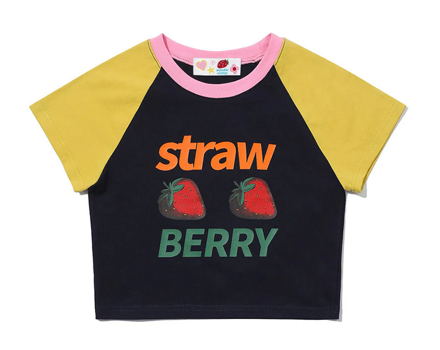 STRAWBERRY RAGLAN CROP T-SHIRT - Image 3