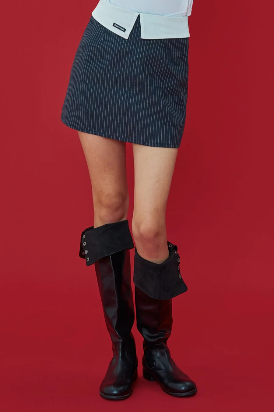 STRIPE LAYERED MINI SKIRT - Image 3